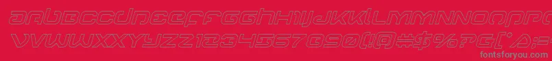 Gunrunneroutital Font – Gray Fonts on Red Background