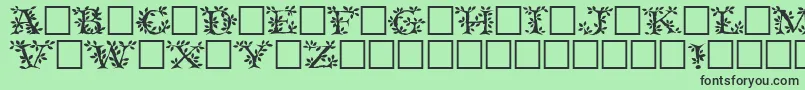 Tenderleafregular Font – Black Fonts on Green Background