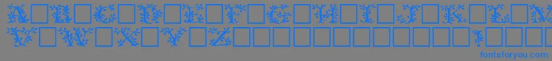 Tenderleafregular Font – Blue Fonts on Gray Background