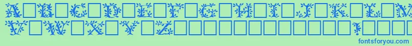 Tenderleafregular Font – Blue Fonts on Green Background