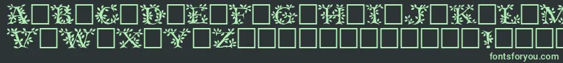 Tenderleafregular-fontti – vihreät fontit mustalla taustalla