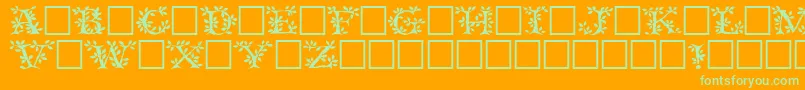 Шрифт Tenderleafregular – зелёные шрифты на оранжевом фоне