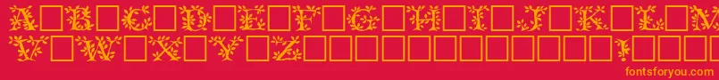 Tenderleafregular Font – Orange Fonts on Red Background