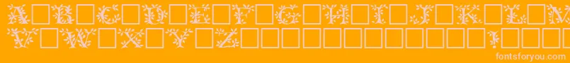 フォントTenderleafregular – オレンジの背景にピンクのフォント