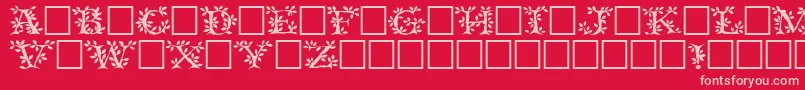 Fonte Tenderleafregular – fontes rosa em um fundo vermelho