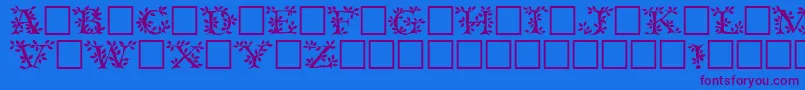 Tenderleafregular Font – Purple Fonts on Blue Background