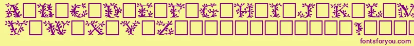 Tenderleafregular Font – Purple Fonts on Yellow Background