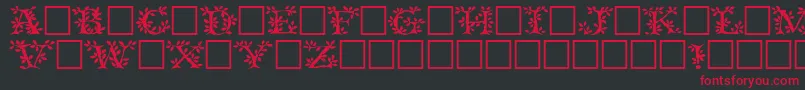 Tenderleafregular Font – Red Fonts on Black Background