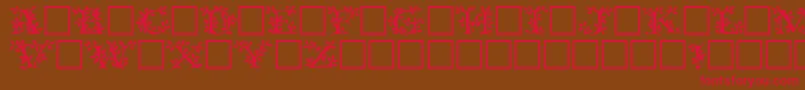 Tenderleafregular Font – Red Fonts on Brown Background