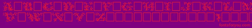 Tenderleafregular Font – Red Fonts on Purple Background
