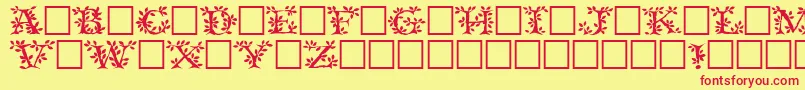 Tenderleafregular Font – Red Fonts on Yellow Background