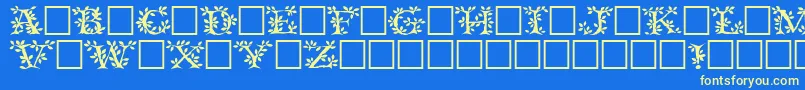 Шрифт Tenderleafregular – жёлтые шрифты на синем фоне