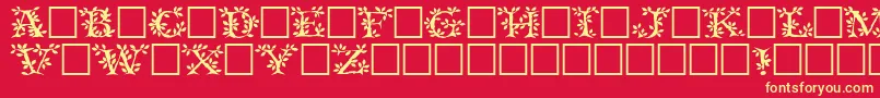 Tenderleafregular Font – Yellow Fonts on Red Background