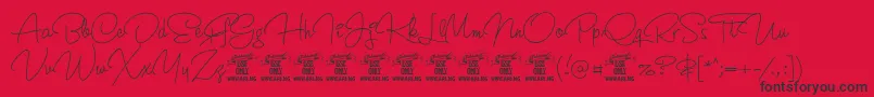 CrunchyPersonalUseOnly Font – Black Fonts on Red Background