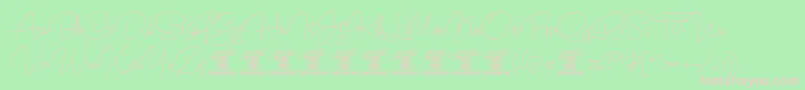 CrunchyPersonalUseOnly-fontti – vaaleanpunaiset fontit vihreällä taustalla