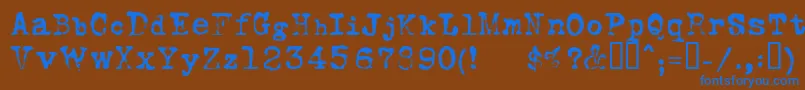 Foxsn Font – Blue Fonts on Brown Background