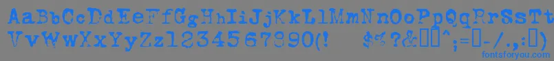 Foxsn Font – Blue Fonts on Gray Background