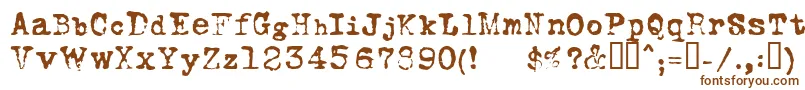 Шрифт Foxsn – коричневые шрифты на белом фоне