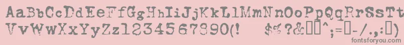 Foxsn Font – Gray Fonts on Pink Background