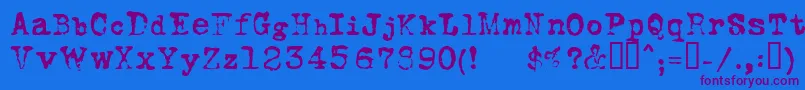 Foxsn Font – Purple Fonts on Blue Background