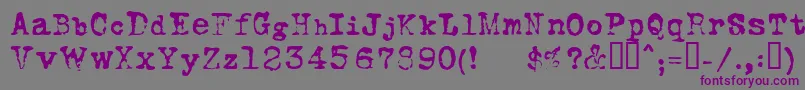 Foxsn-fontti – violetit fontit harmaalla taustalla