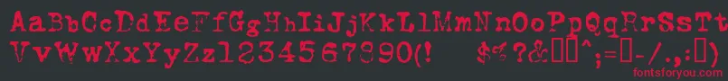 Foxsn Font – Red Fonts on Black Background