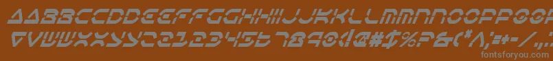 fuente OberonDeuxCondensedItalic – Fuentes Grises Sobre Fondo Marrón