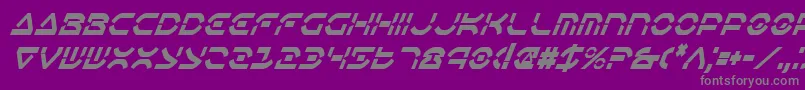 OberonDeuxCondensedItalic Font – Gray Fonts on Purple Background
