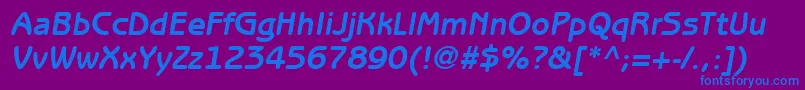 ItcBenguiatGothicLtBoldOblique Font – Blue Fonts on Purple Background