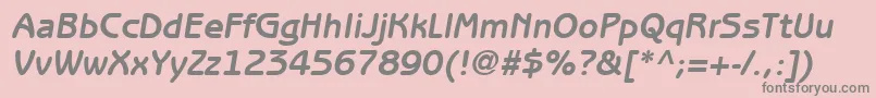 ItcBenguiatGothicLtBoldOblique Font – Gray Fonts on Pink Background