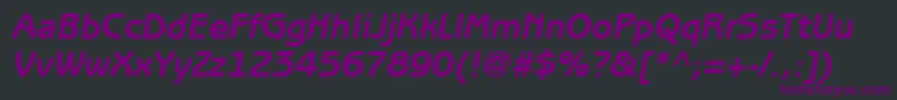 Czcionka ItcBenguiatGothicLtBoldOblique – fioletowe czcionki na czarnym tle