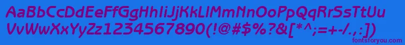 ItcBenguiatGothicLtBoldOblique Font – Purple Fonts on Blue Background