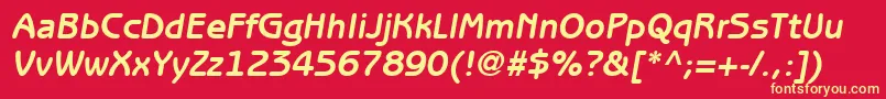 ItcBenguiatGothicLtBoldOblique Font – Yellow Fonts on Red Background