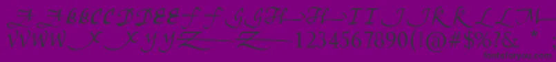 フォントUnscriptedness – 紫の背景に黒い文字