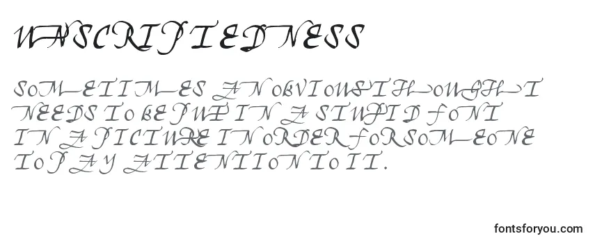 Review of the Unscriptedness Font
