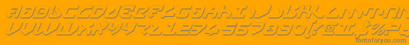 フォントYahrenv2si – オレンジの背景に灰色の文字