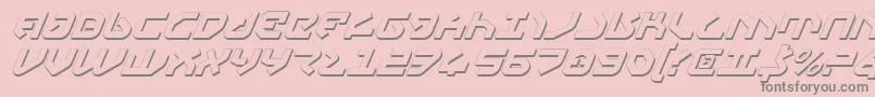 フォントYahrenv2si – ピンクの背景に灰色の文字