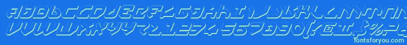 Więcej informacji o czcionce Yahrenv2si Czcionka Yahrenv2si – zielone czcionki na niebieskim tle
