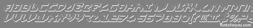 フォントYahrenv2si – 灰色の背景に白い文字