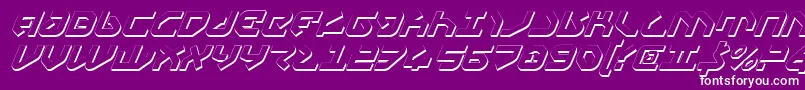 フォントYahrenv2si – 紫の背景に白い文字