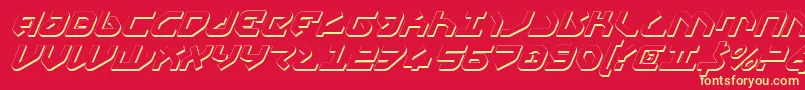 Yahrenv2si Font – Yellow Fonts on Red Background