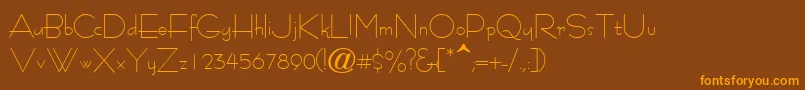 TourinasskRegular Font – Orange Fonts on Brown Background