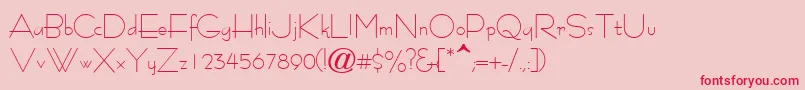 TourinasskRegular Font – Red Fonts on Pink Background