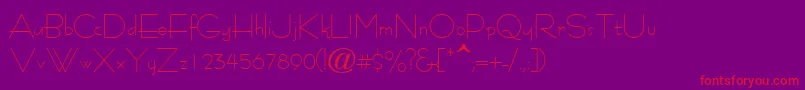 TourinasskRegular Font – Red Fonts on Purple Background