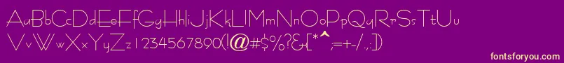 TourinasskRegular Font – Yellow Fonts on Purple Background