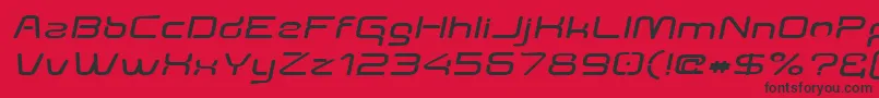 Шрифт Aunchantedexpandedboldoblique – чёрные шрифты на красном фоне