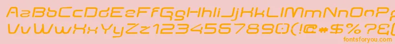 Aunchantedexpandedboldoblique Font – Orange Fonts on Pink Background