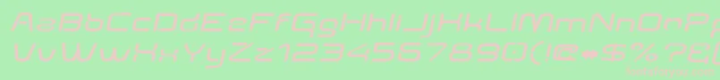 Aunchantedexpandedboldoblique Font – Pink Fonts on Green Background