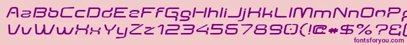 Aunchantedexpandedboldoblique Font – Purple Fonts on Pink Background