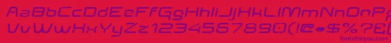 Aunchantedexpandedboldoblique Font – Purple Fonts on Red Background